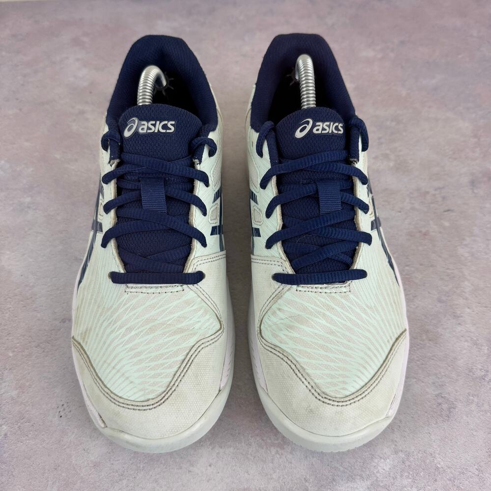 ASICS Shoes Men's Size 5.5 Gel Game 9 Pickleball Shoes White Navy Blue Read - Picture 10 of 14